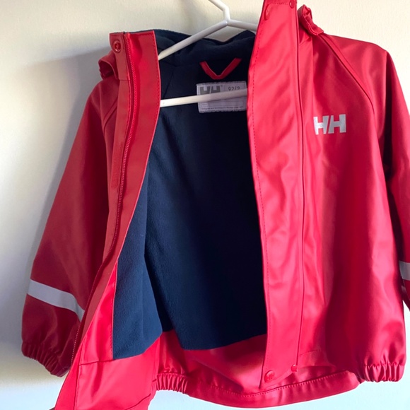 Helly Hansen fleece lined rain jacket size 2T - Picture 4 of 5
